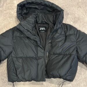 Zara Black Puffer Jacket-Size XS
